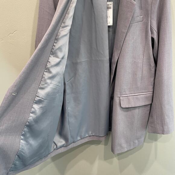 NWT Abercrombie & Fitch Women’s Classic Suiting Blazer in Grey - Size: Large - Picture 6 of 10